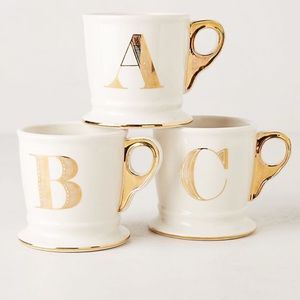 Anthropologie Limited Edition Golden Monogram “A”